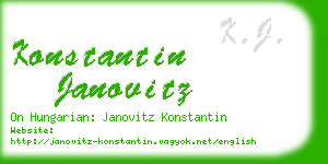 konstantin janovitz business card